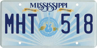 MS license plate MHT518
