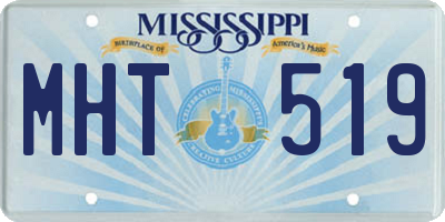MS license plate MHT519