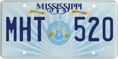 MS license plate MHT520