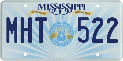 MS license plate MHT522