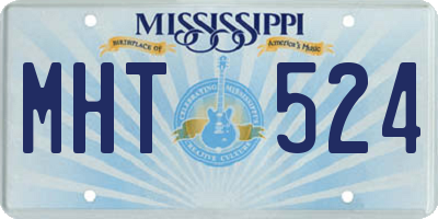 MS license plate MHT524