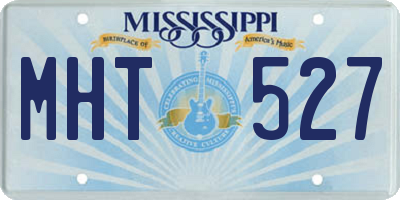 MS license plate MHT527