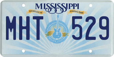 MS license plate MHT529