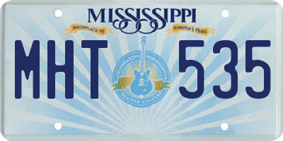 MS license plate MHT535