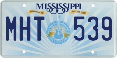 MS license plate MHT539