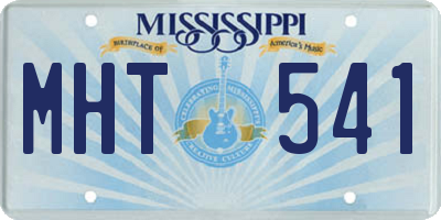 MS license plate MHT541