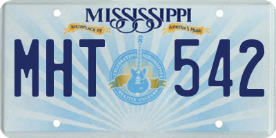 MS license plate MHT542