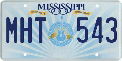 MS license plate MHT543
