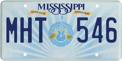 MS license plate MHT546