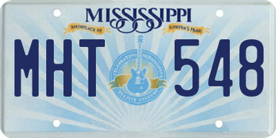 MS license plate MHT548