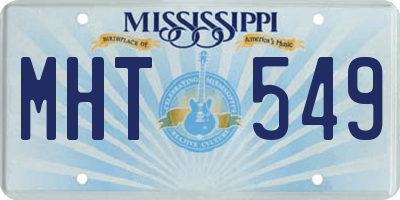 MS license plate MHT549