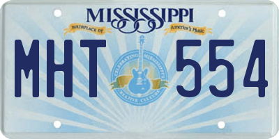 MS license plate MHT554