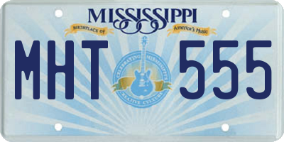 MS license plate MHT555