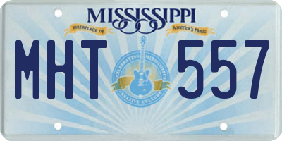 MS license plate MHT557