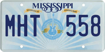 MS license plate MHT558