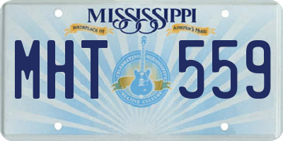 MS license plate MHT559