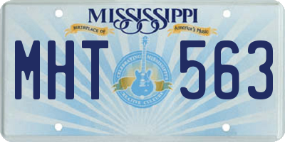 MS license plate MHT563