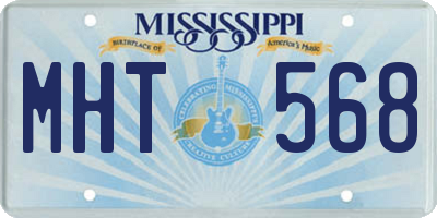 MS license plate MHT568