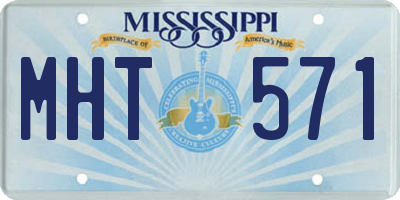 MS license plate MHT571