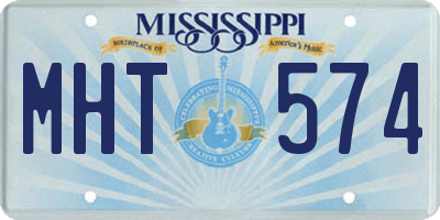 MS license plate MHT574