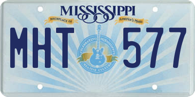 MS license plate MHT577