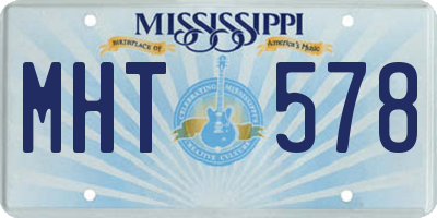 MS license plate MHT578