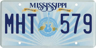 MS license plate MHT579