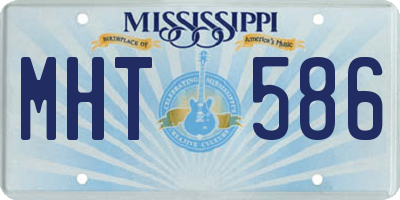 MS license plate MHT586