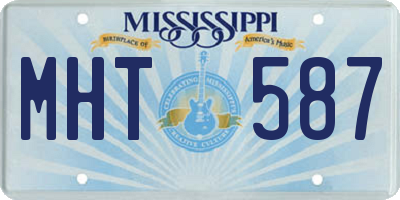 MS license plate MHT587