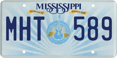 MS license plate MHT589