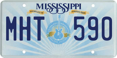 MS license plate MHT590