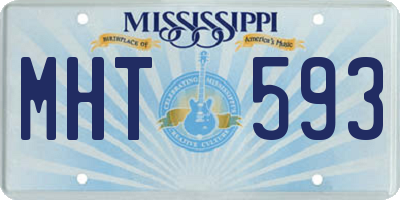 MS license plate MHT593