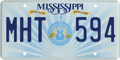 MS license plate MHT594