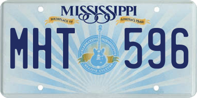 MS license plate MHT596
