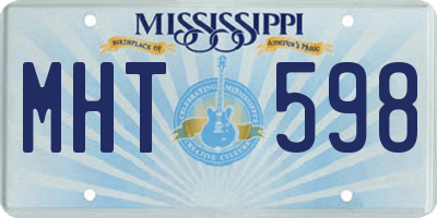 MS license plate MHT598