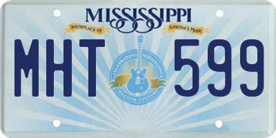 MS license plate MHT599