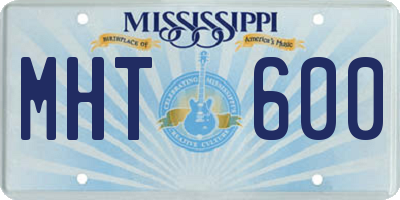 MS license plate MHT600