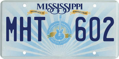 MS license plate MHT602