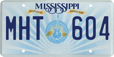 MS license plate MHT604