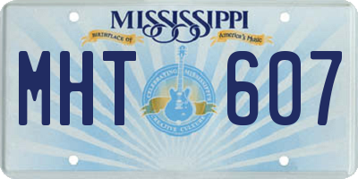 MS license plate MHT607