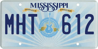 MS license plate MHT612
