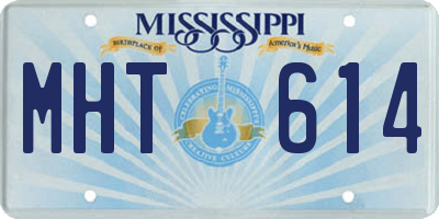 MS license plate MHT614