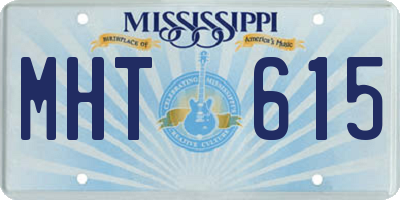 MS license plate MHT615