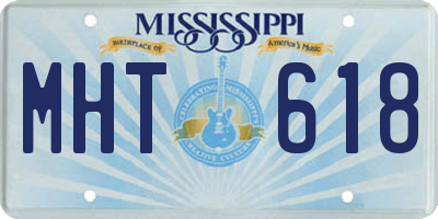 MS license plate MHT618
