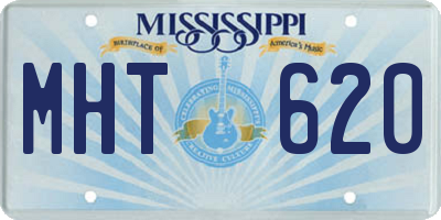 MS license plate MHT620
