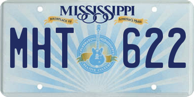 MS license plate MHT622
