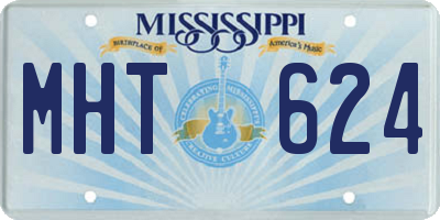 MS license plate MHT624