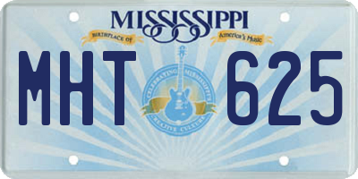 MS license plate MHT625