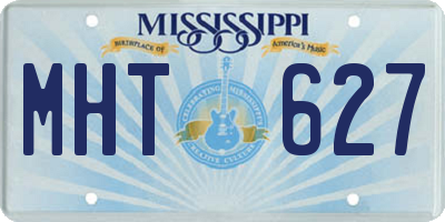 MS license plate MHT627