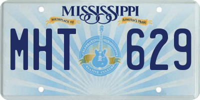 MS license plate MHT629